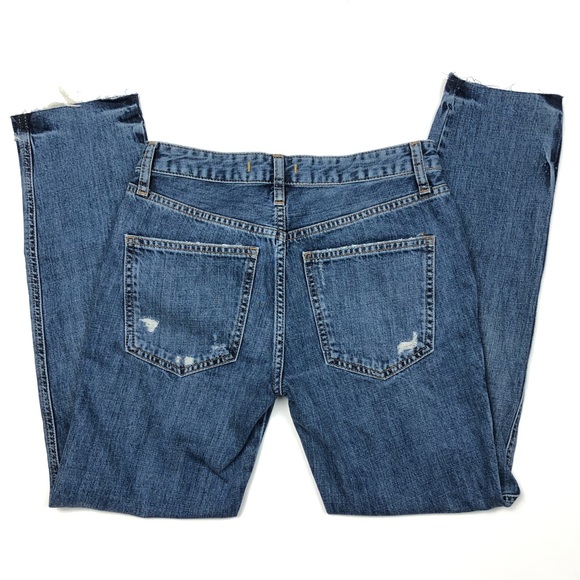 SOLD NWT Free People Boyfriend Distressed Jeans 24 - Picture 4 of 8
